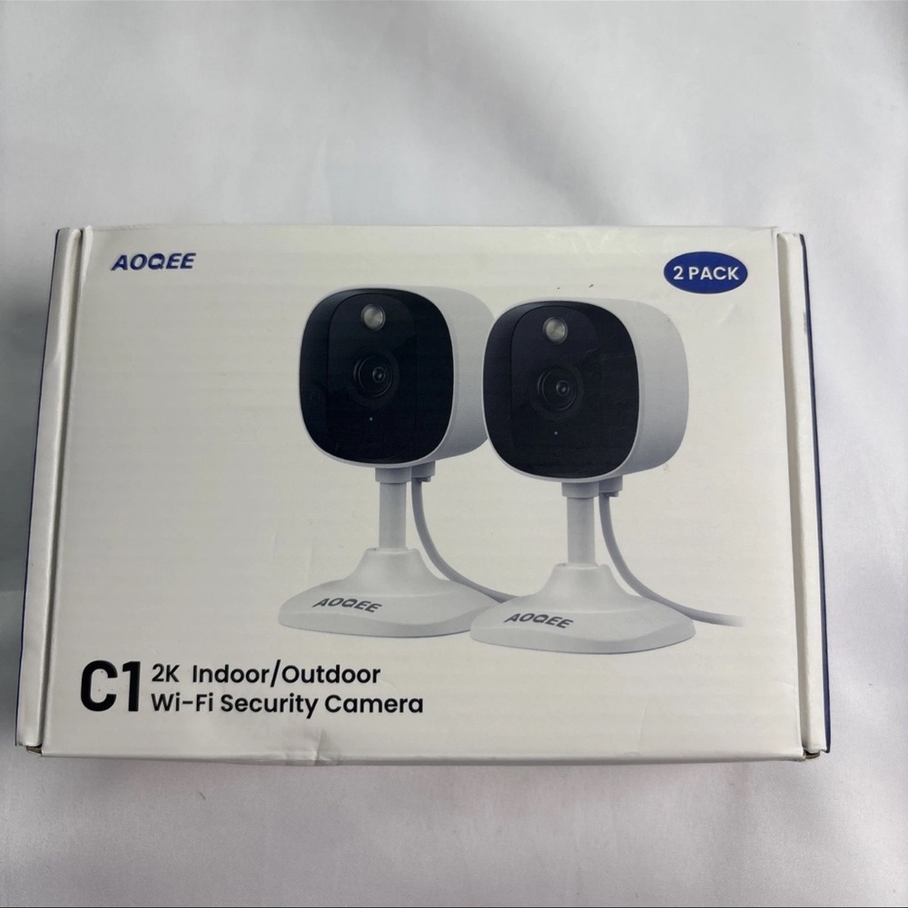 AOQEE 2K Indoor/Outdood Wi-Fi Security Camera-2 Pack-Remote Viewing